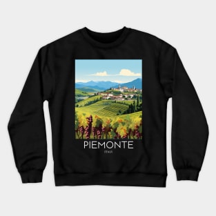 A Pop Art Travel Print of Piemonte - Italy Crewneck Sweatshirt